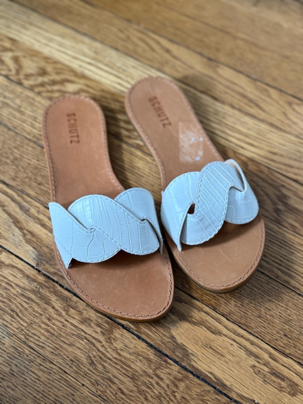 Schutz Dinah Flat Sandals - Size 10 - NWOB